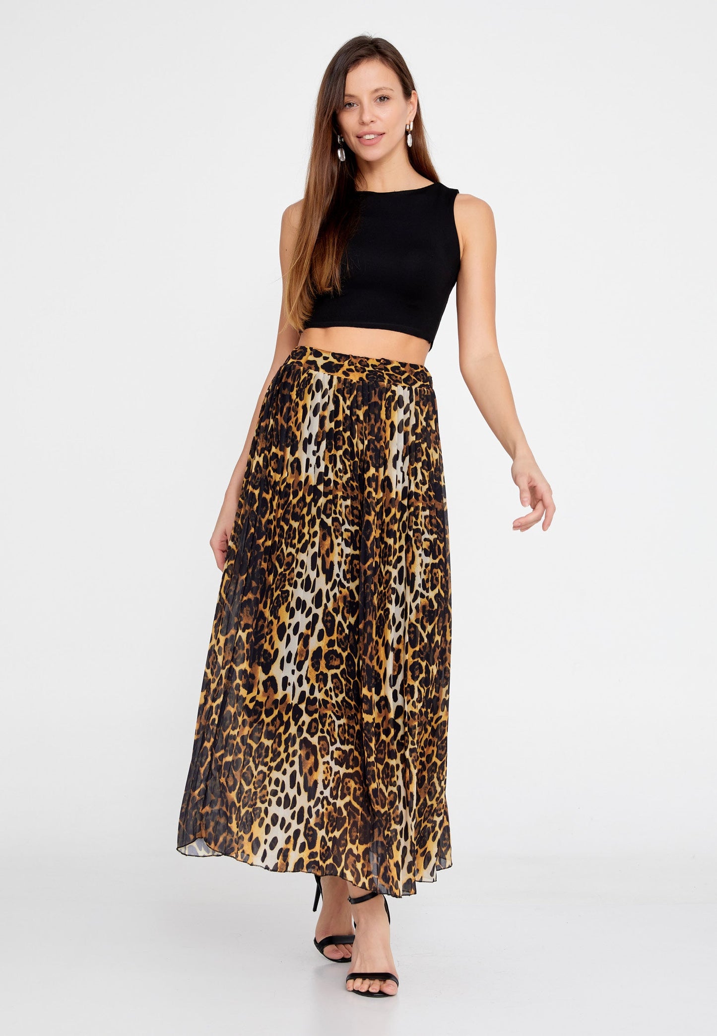 Maxi Safari Print Skirt