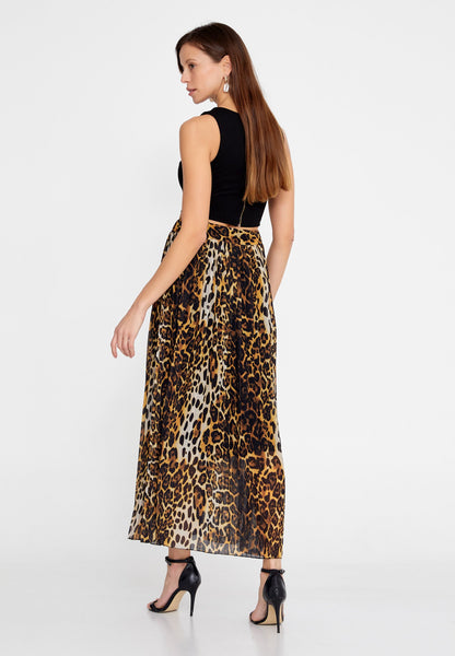 Maxi Safari Print Skirt