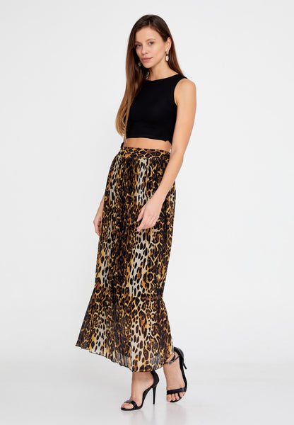 Maxi Safari Print Skirt