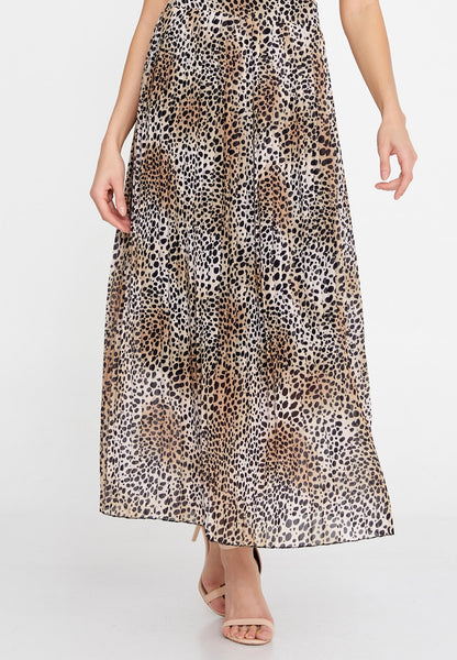 Maxi Safari Print Skirt