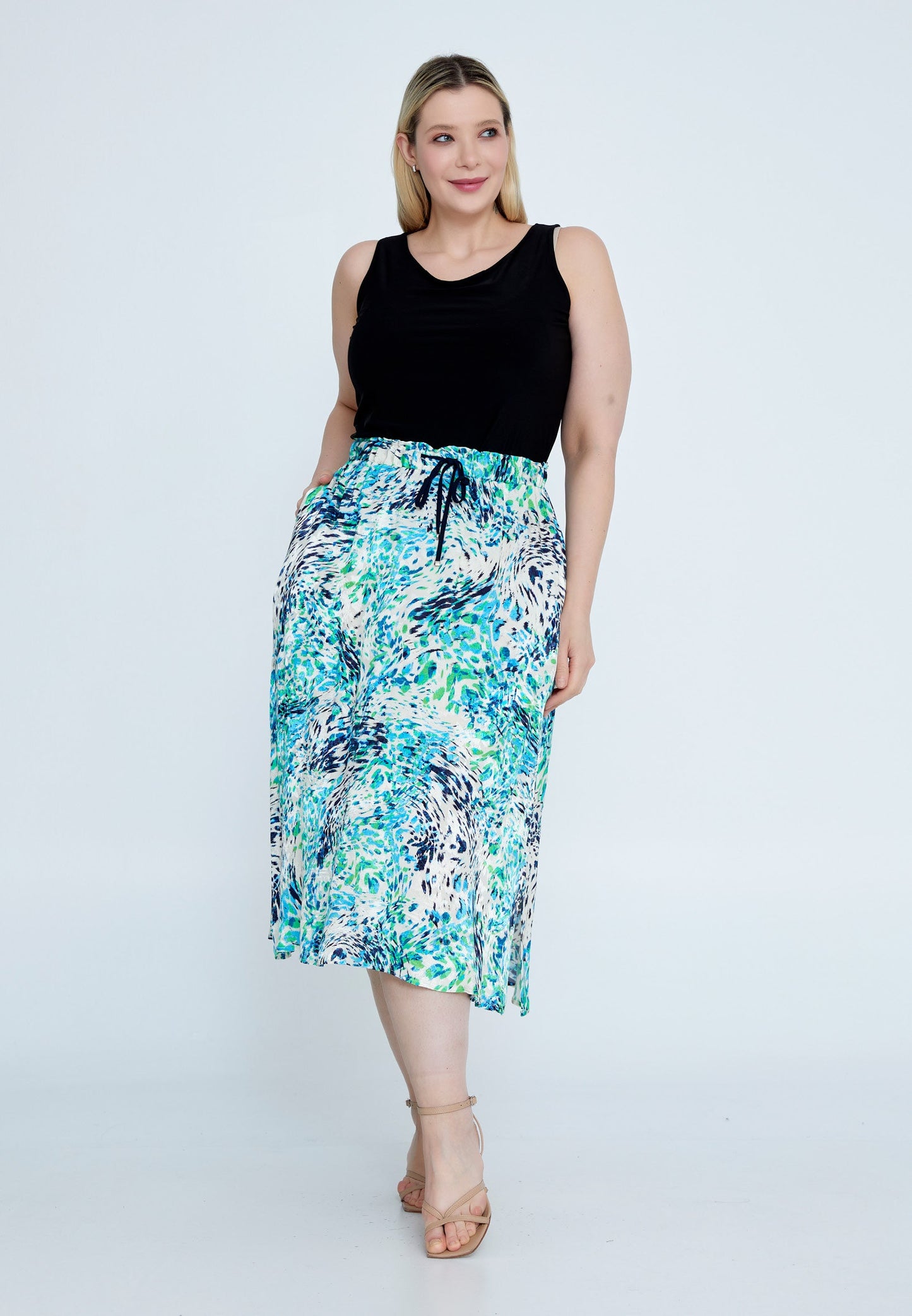 Mini Printed Plus Size Skirt