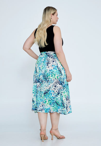 Mini Printed Plus Size Skirt