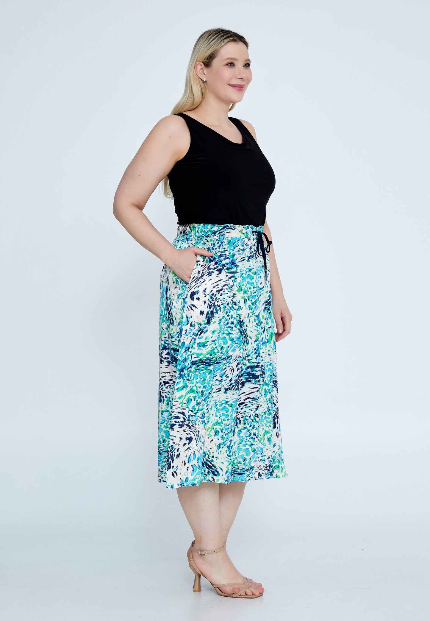 Mini Printed Plus Size Skirt