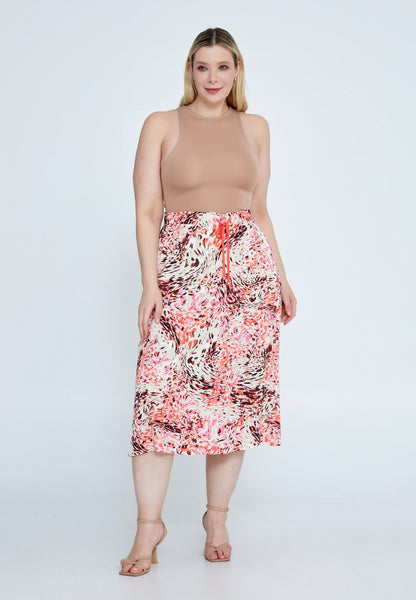 Mini Printed Plus Size Skirt