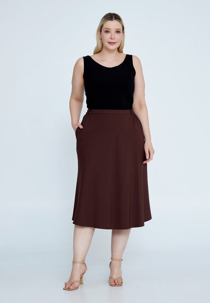 Midi Hue Plus Size Skirt