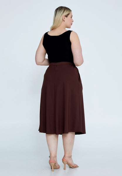 Midi Hue Plus Size Skirt