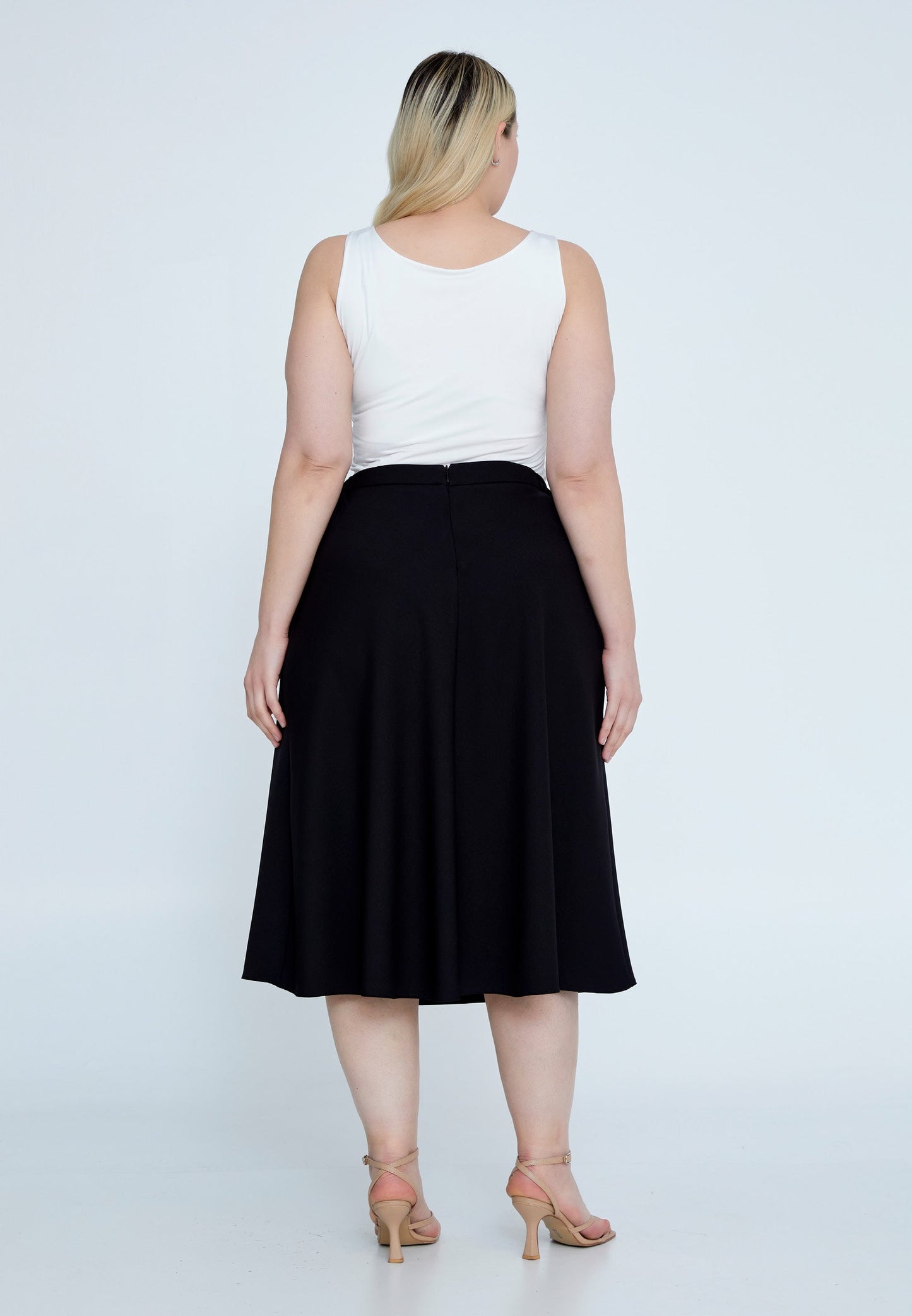 Midi Hue Plus Size Skirt