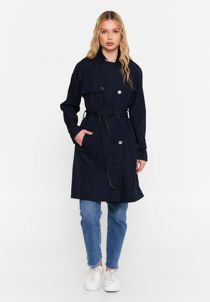 Timeless Long-Sleeve Trench Coat