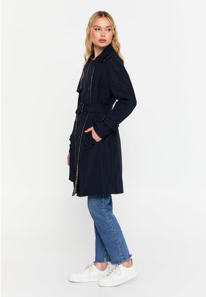 Timeless Long-Sleeve Trench Coat