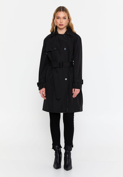 Timeless Long-Sleeve Trench Coat