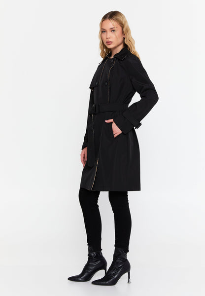 Timeless Long-Sleeve Trench Coat