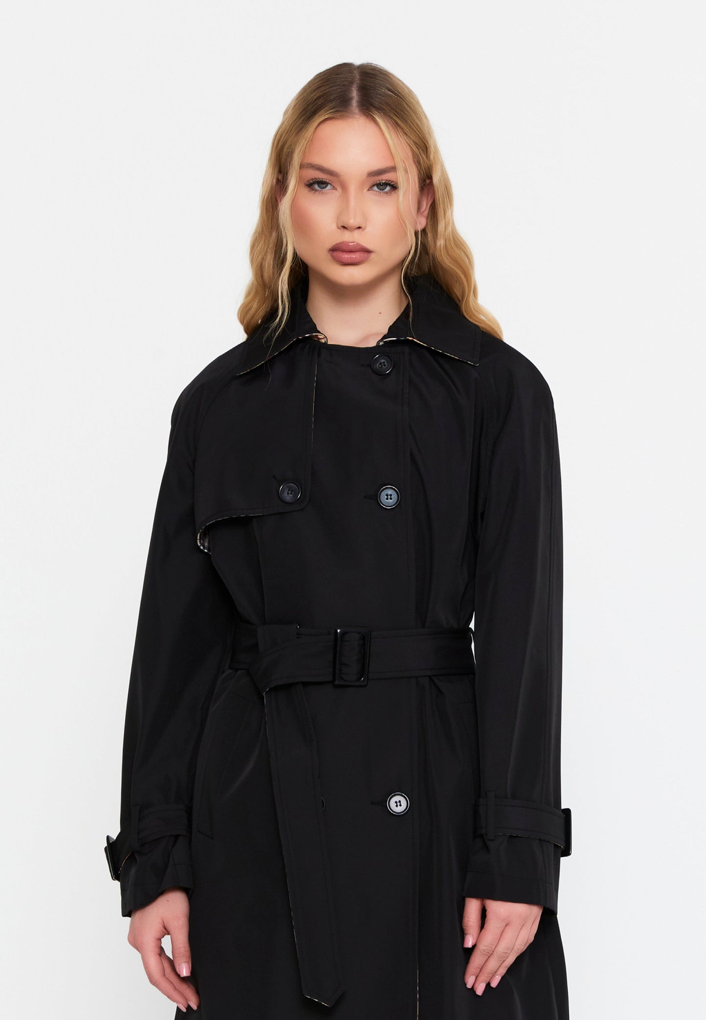 Timeless Long-Sleeve Trench Coat