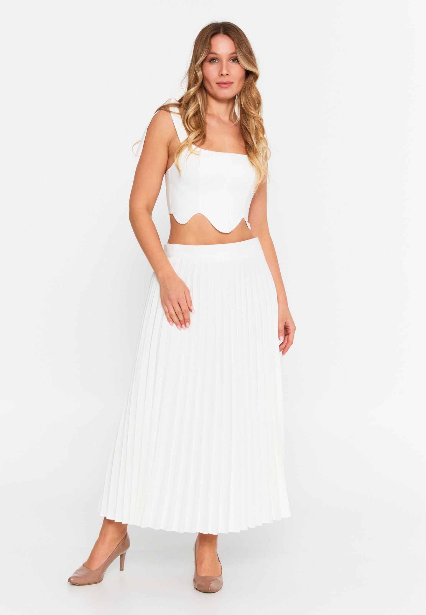 Midi Plain Color Plus Size Skirt