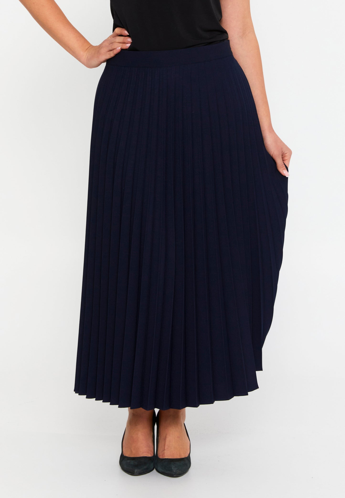 Midi Plain Color Plus Size Skirt