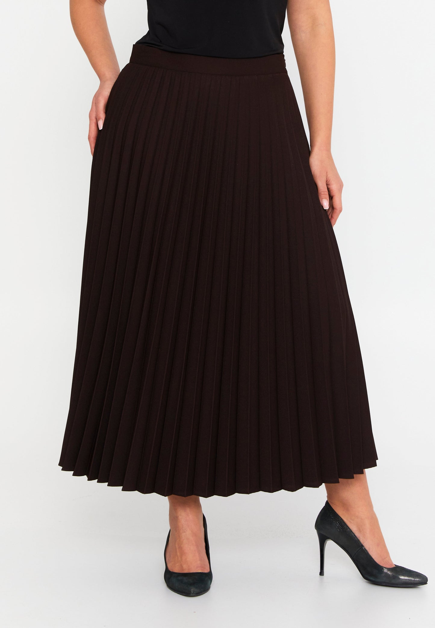 Midi Plain Color Plus Size Skirt