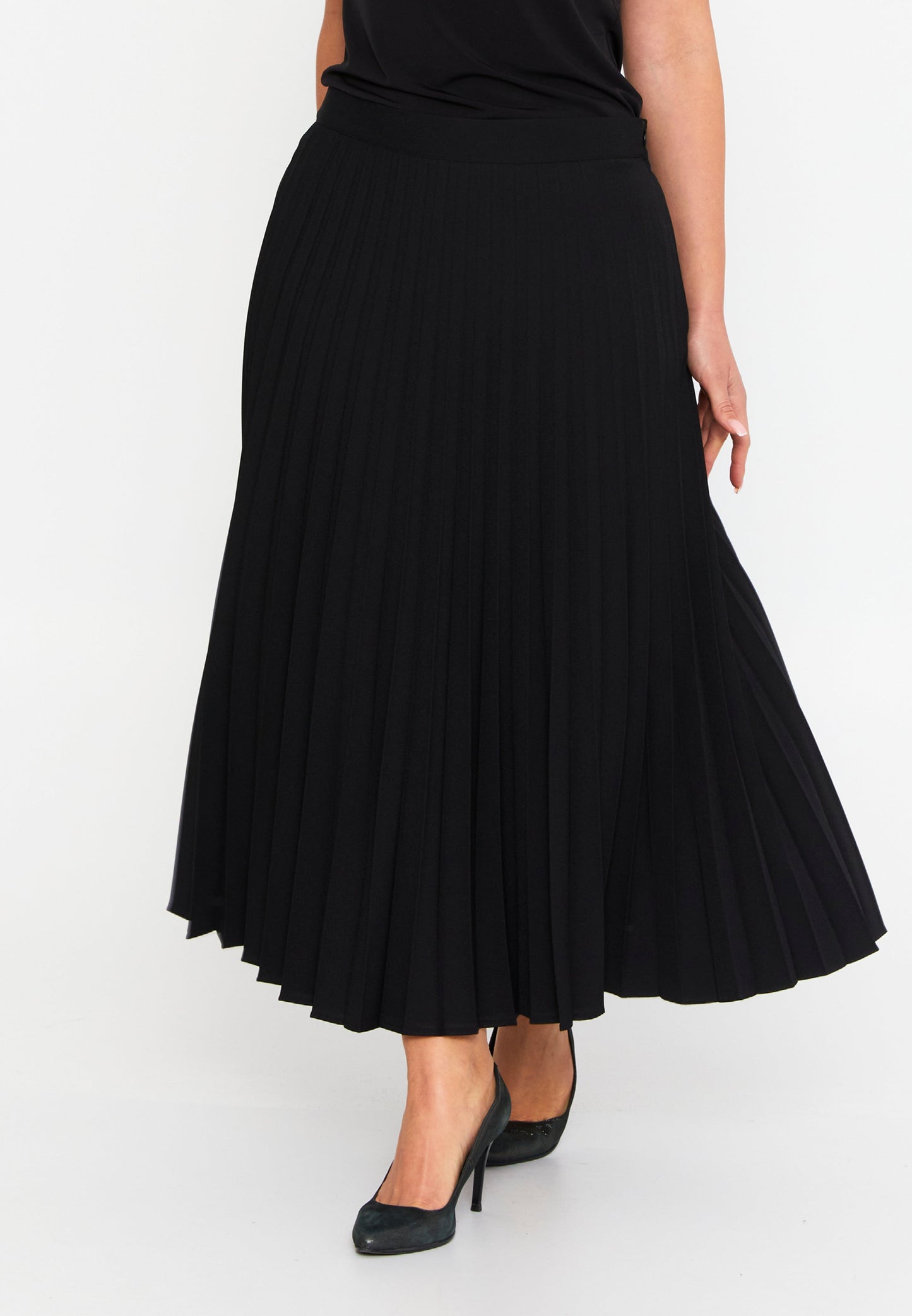 Midi Plain Color Plus Size Skirt