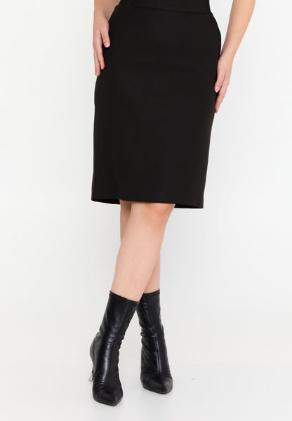 Midi Monochrome Plus Size Skirt