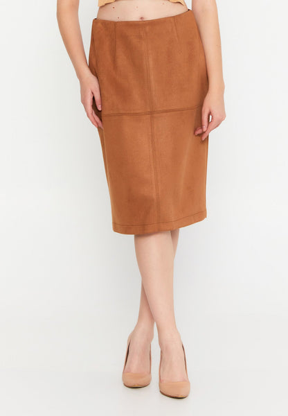 Midi Single-Tone Plus Size Skirt