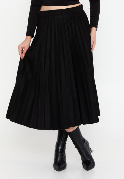 Midi Plain Color Plus Size Skirt