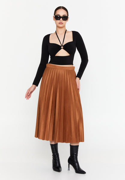 Midi Plain Color Plus Size Skirt