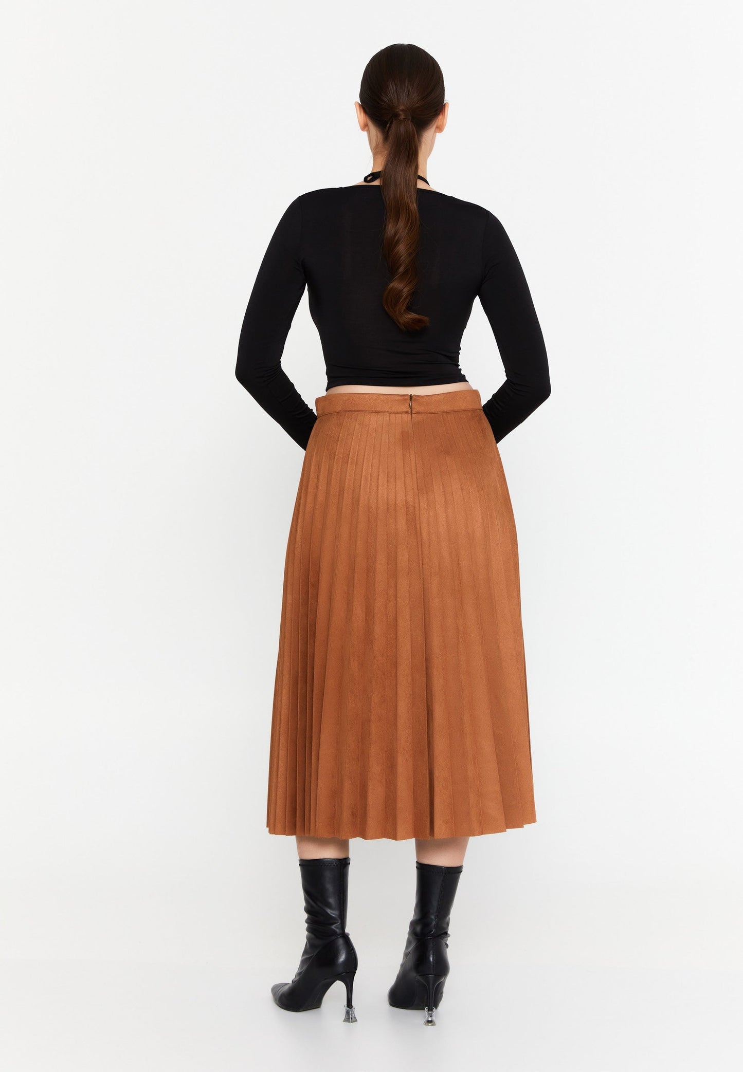 Midi Plain Color Plus Size Skirt