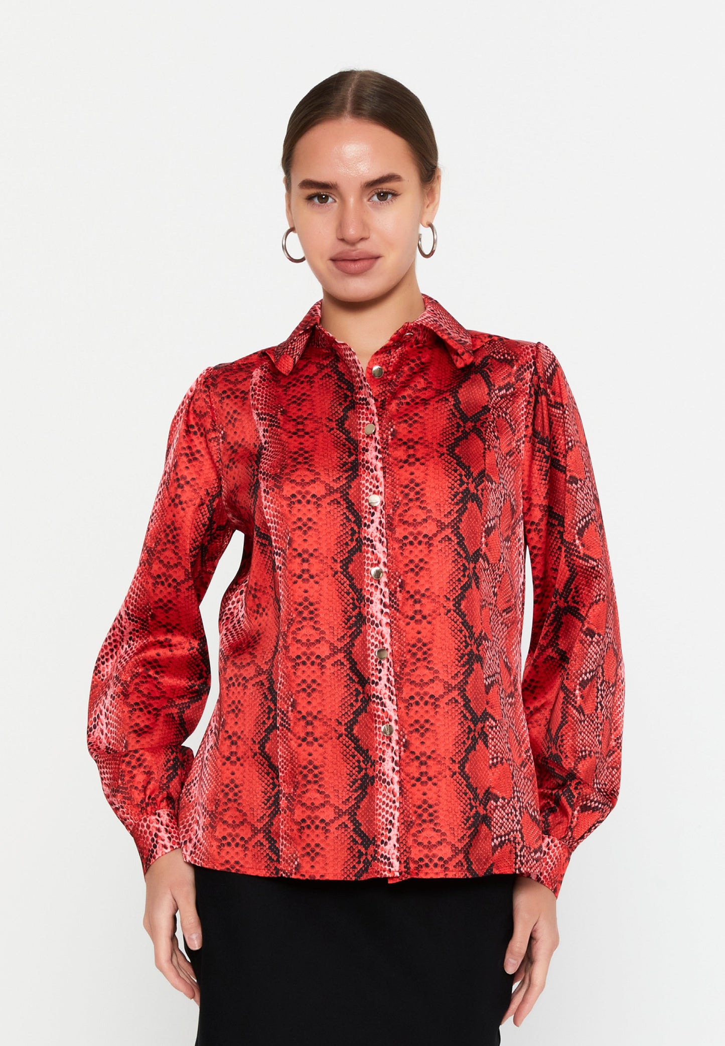 Classic Long Sleeve Animal Print Shirt