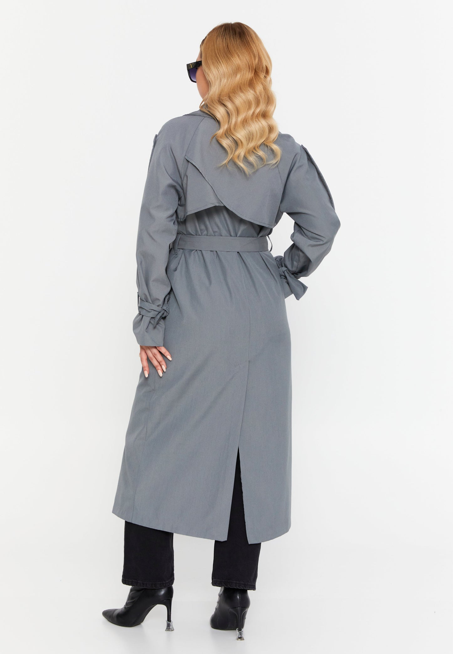 Long Sleeve Belted Trench Coat