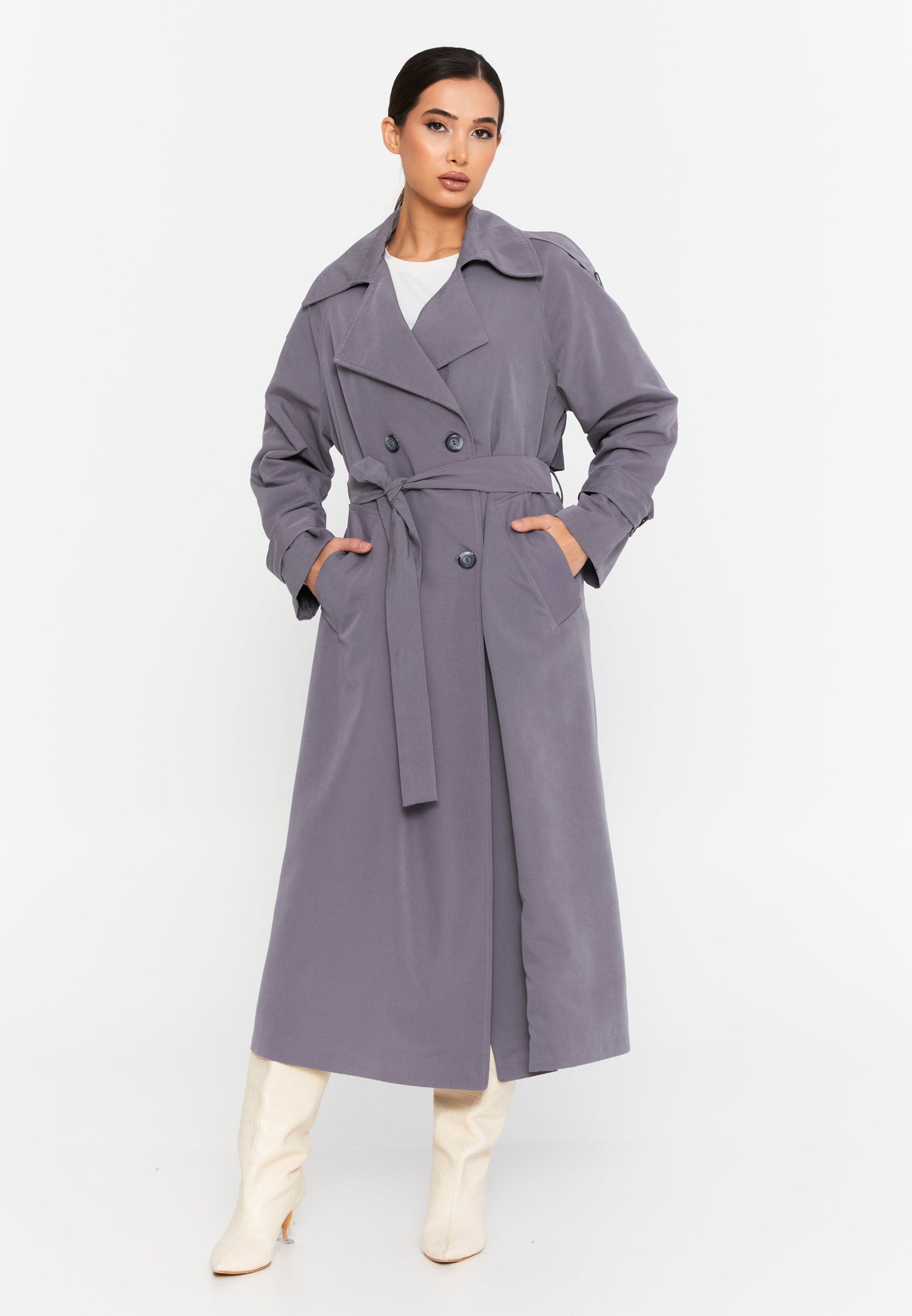 Long Sleeve Classic Trench Coat