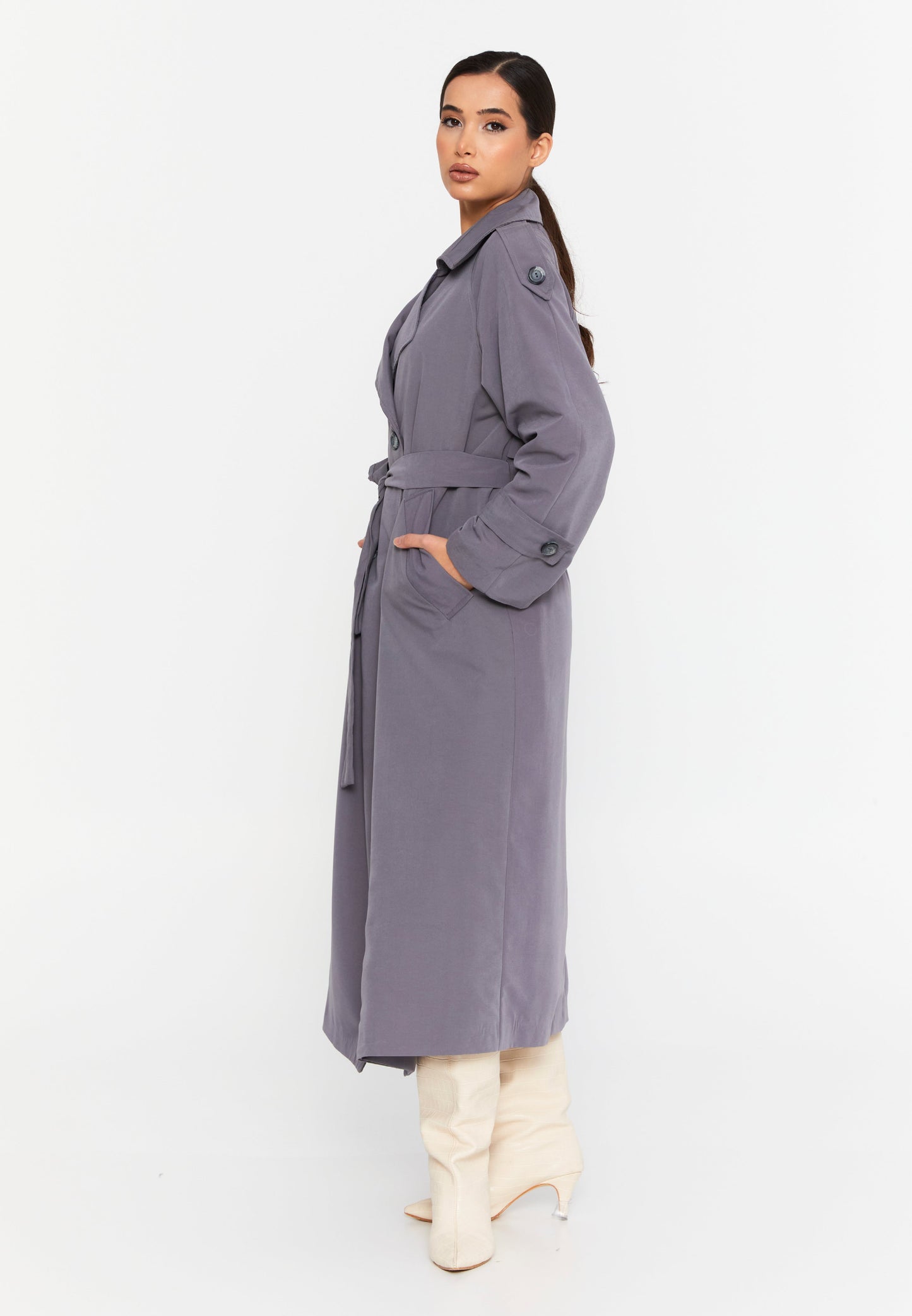 Long Sleeve Classic Trench Coat