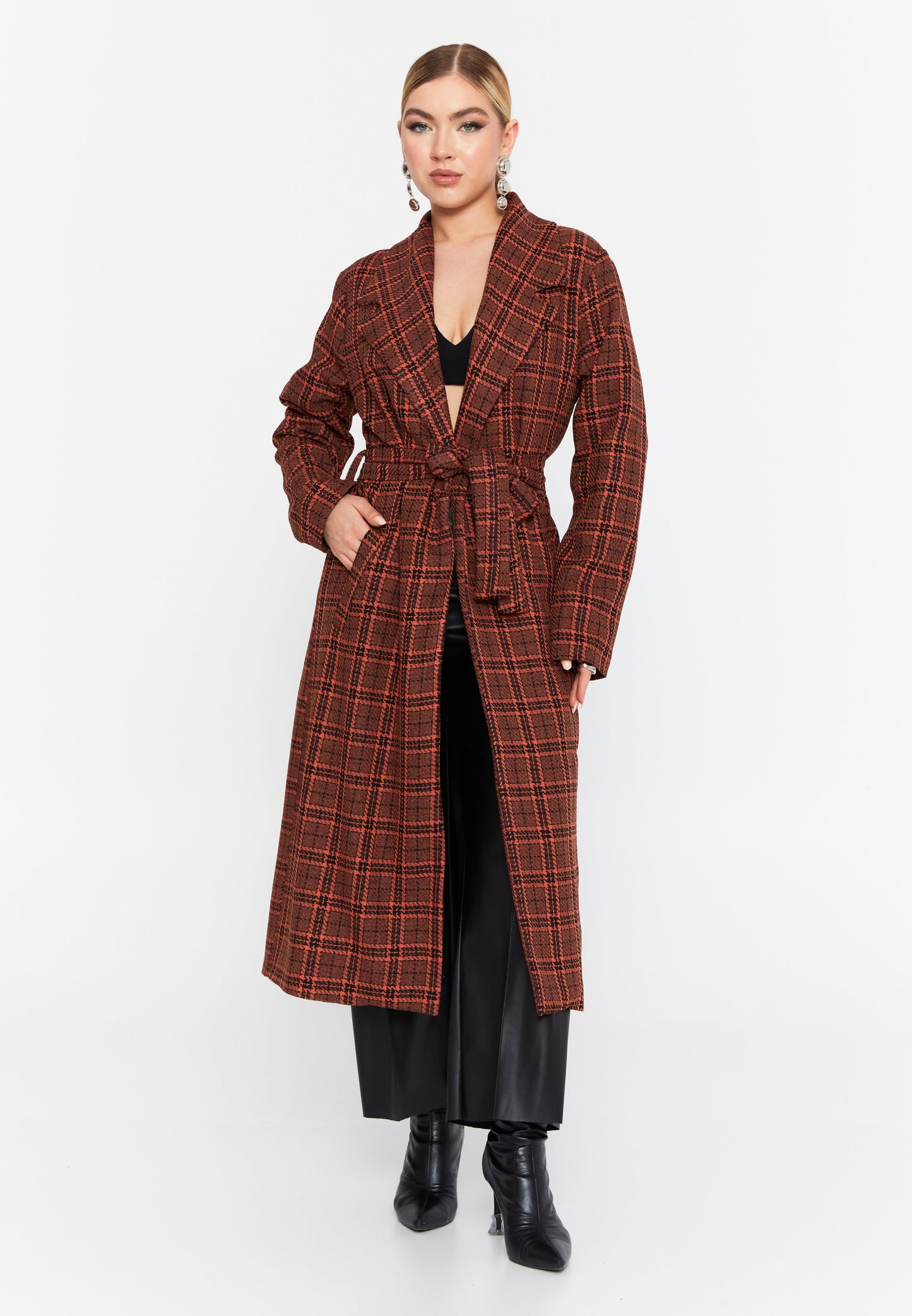 Long Sleeve Tailored Trench Coat