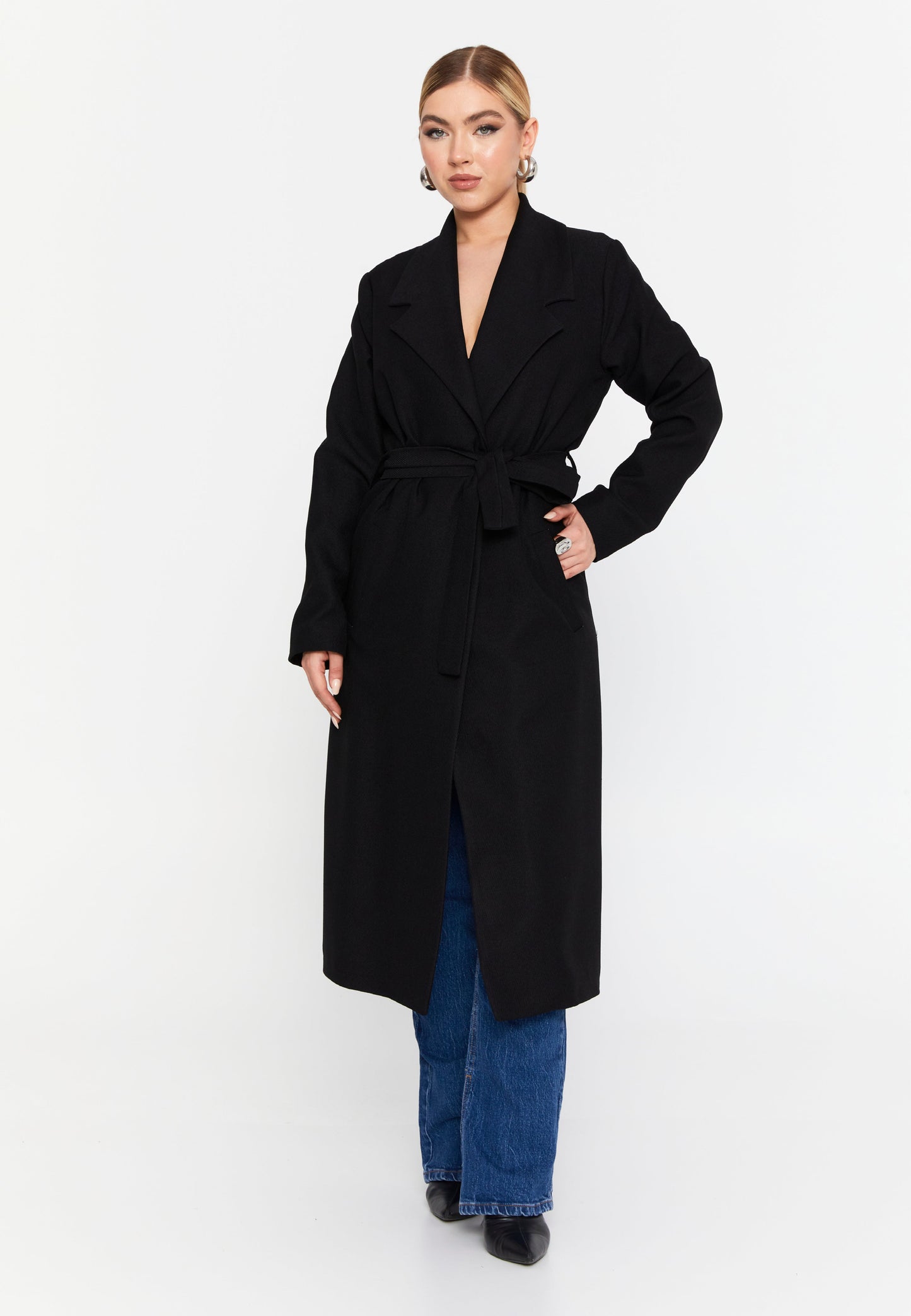 Long Sleeve Tailored Trench Coat