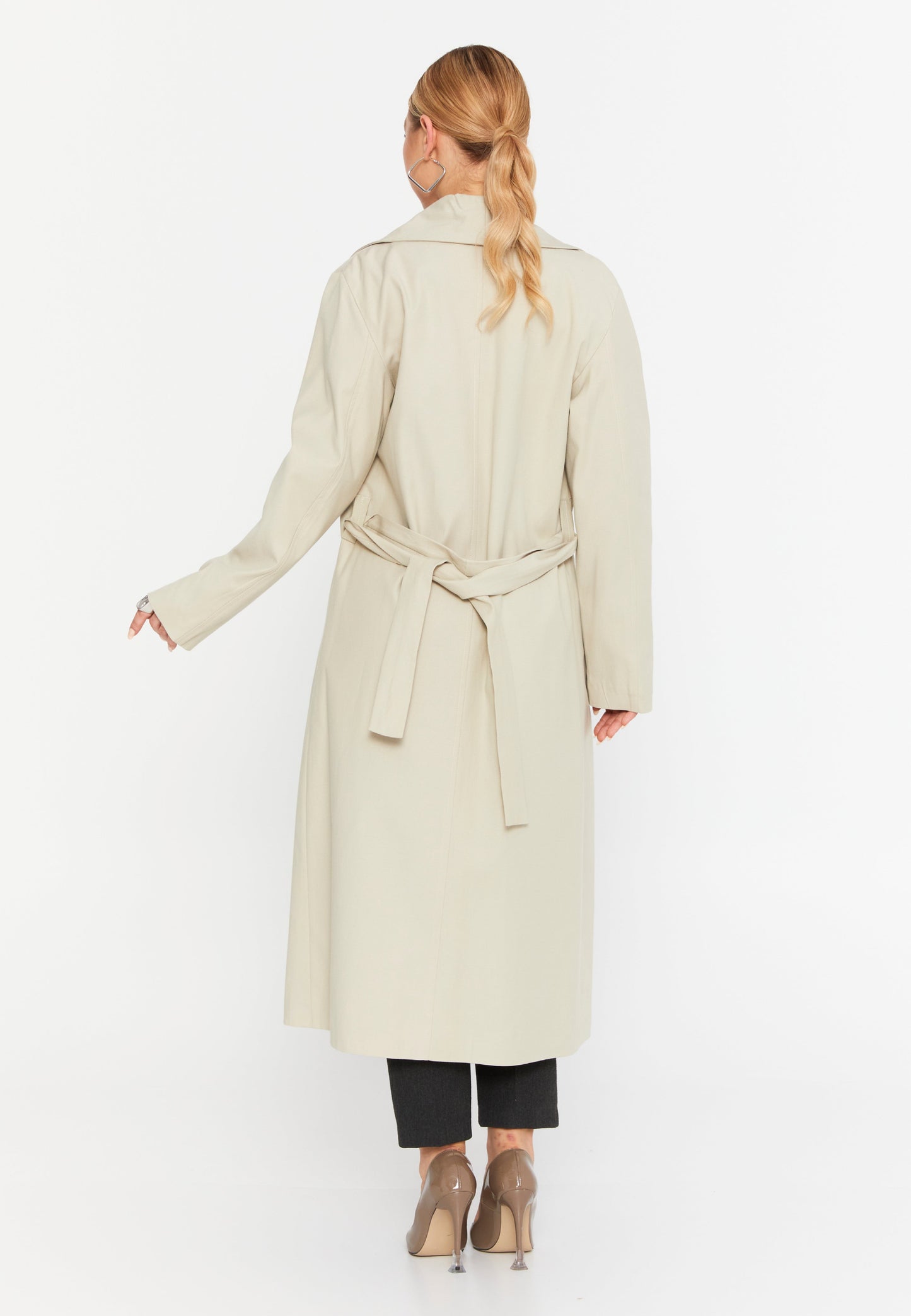 Long Sleeve Tailored Trench Coat