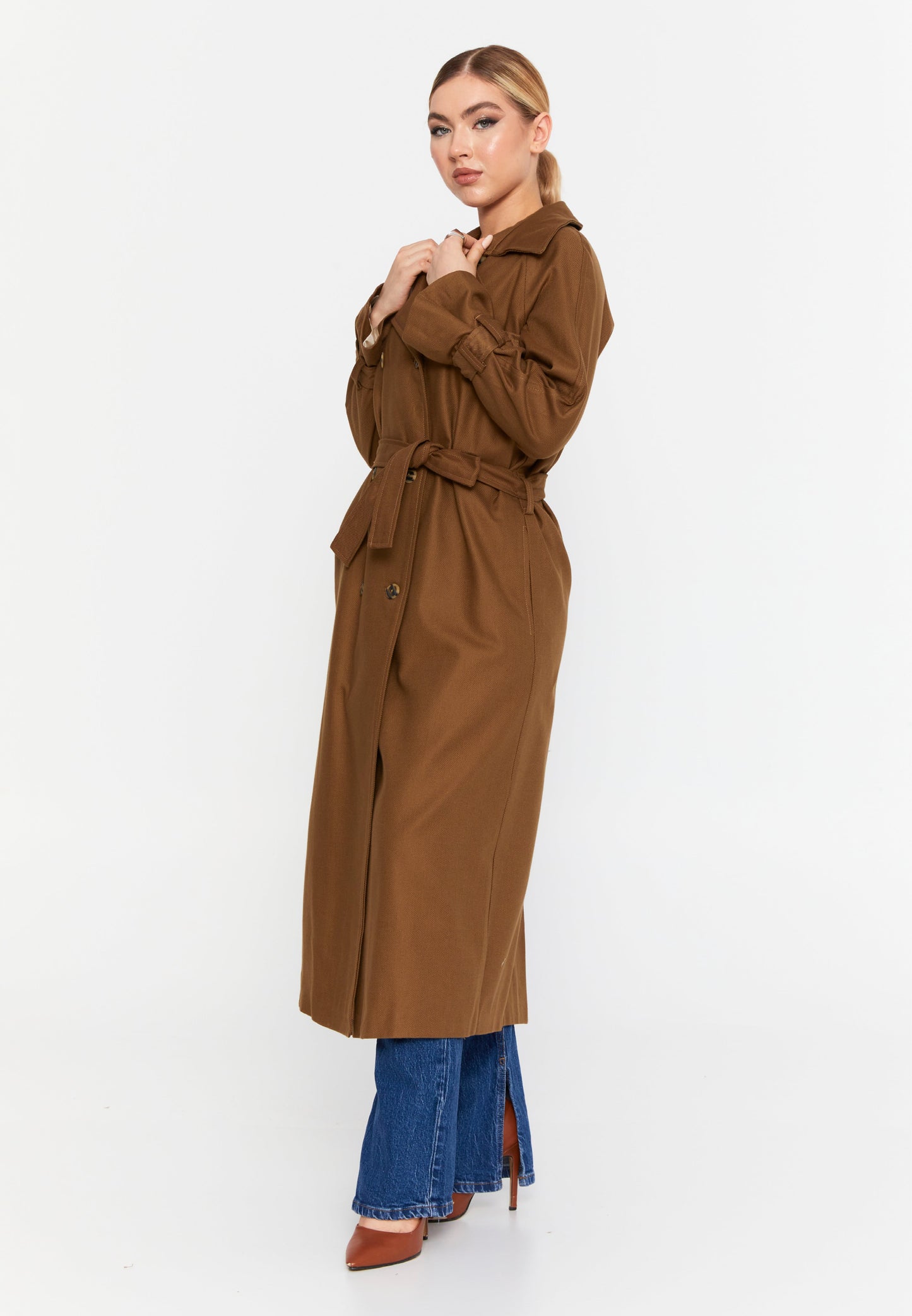 Long Sleeve Classic Trench Coat