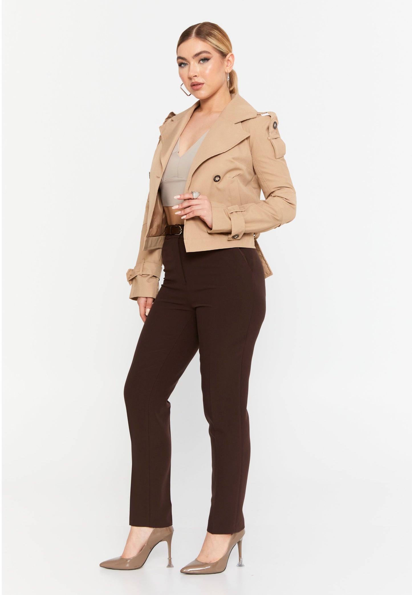 Long Sleeve Single-Tone Casual Jacket