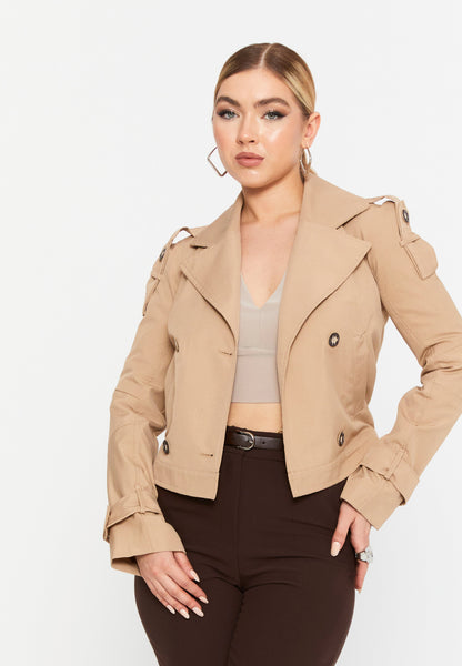 Long Sleeve Single-Tone Casual Jacket