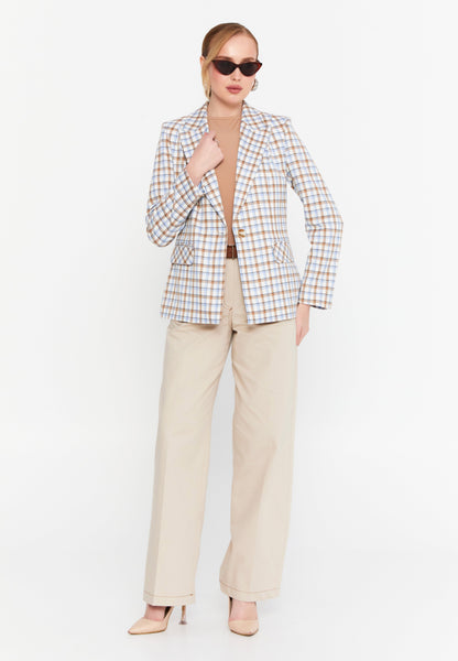 Long Sleeve Checkered Regular Jacket