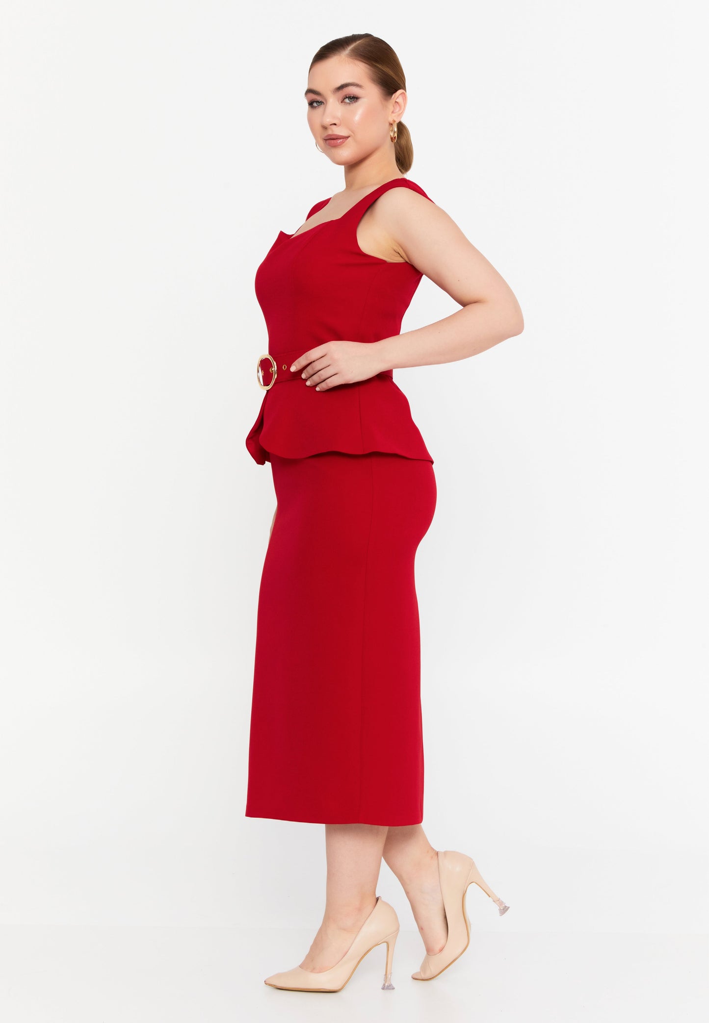 Regular Fit Sleeveless Midi Dress