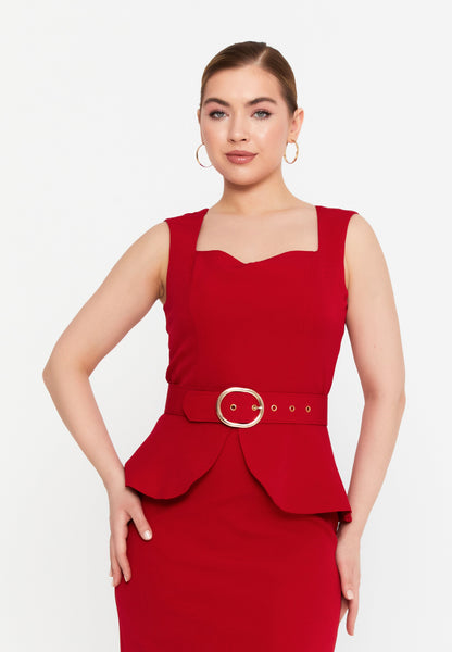 Regular Fit Sleeveless Midi Dress