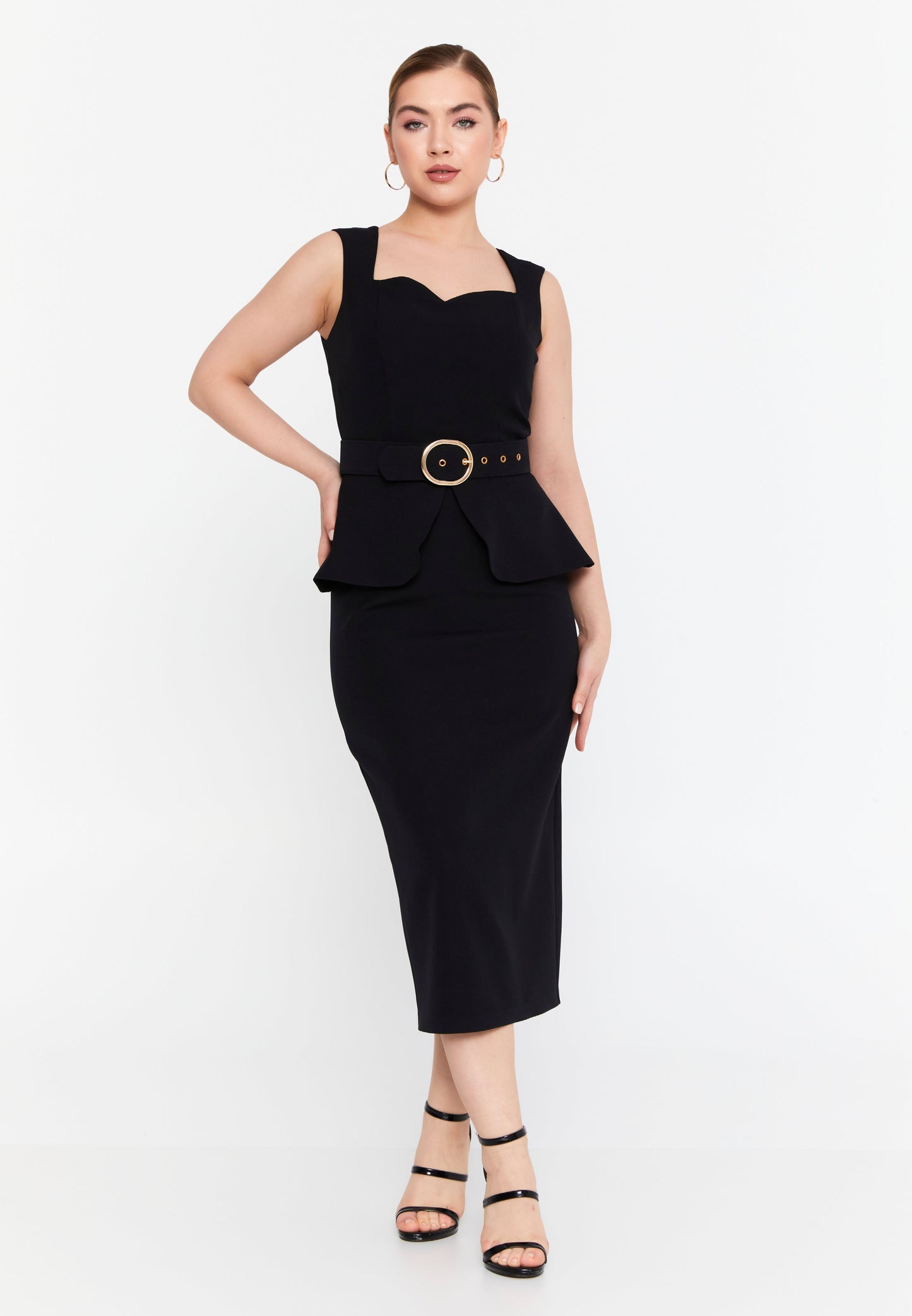 Regular Fit Sleeveless Midi Dress