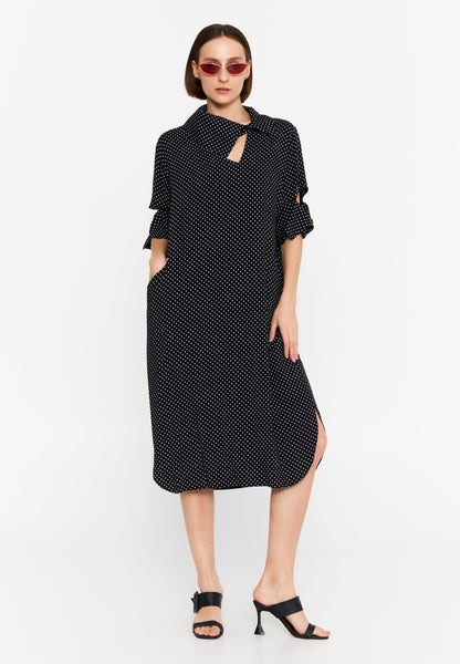 Short Sleeve Viscose Midi Dress