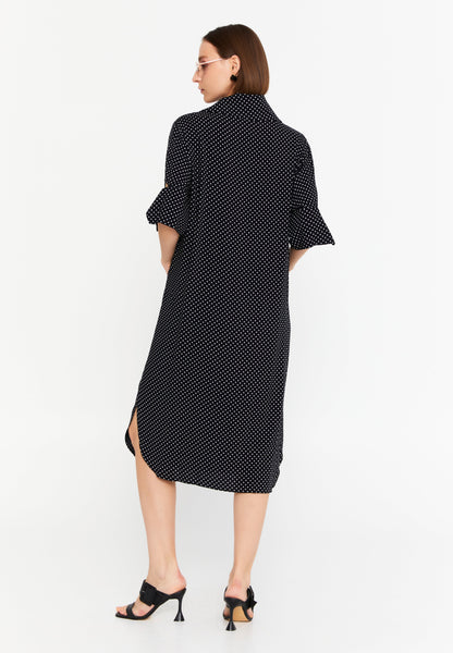 Short Sleeve Viscose Midi Dress