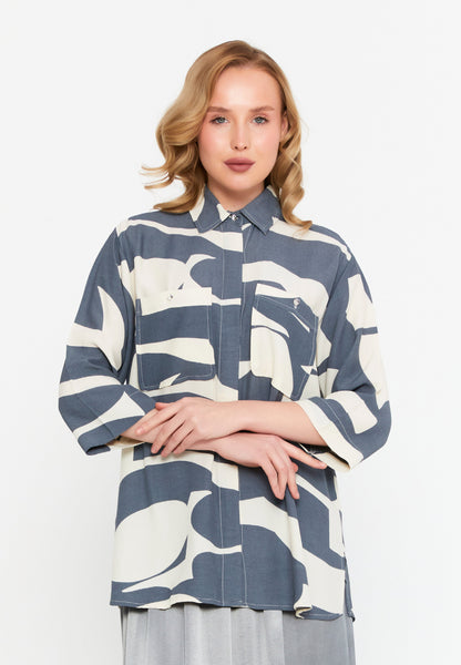 Mid-Length Printed Shirt