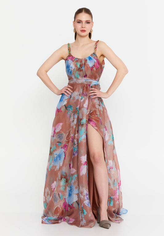 Sleeveless Polyester Maxi Dress