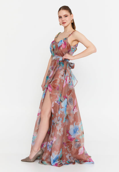 Sleeveless Polyester Maxi Dress