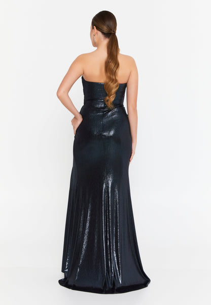 Bare-Shoulder Lycra Mermaid Gown