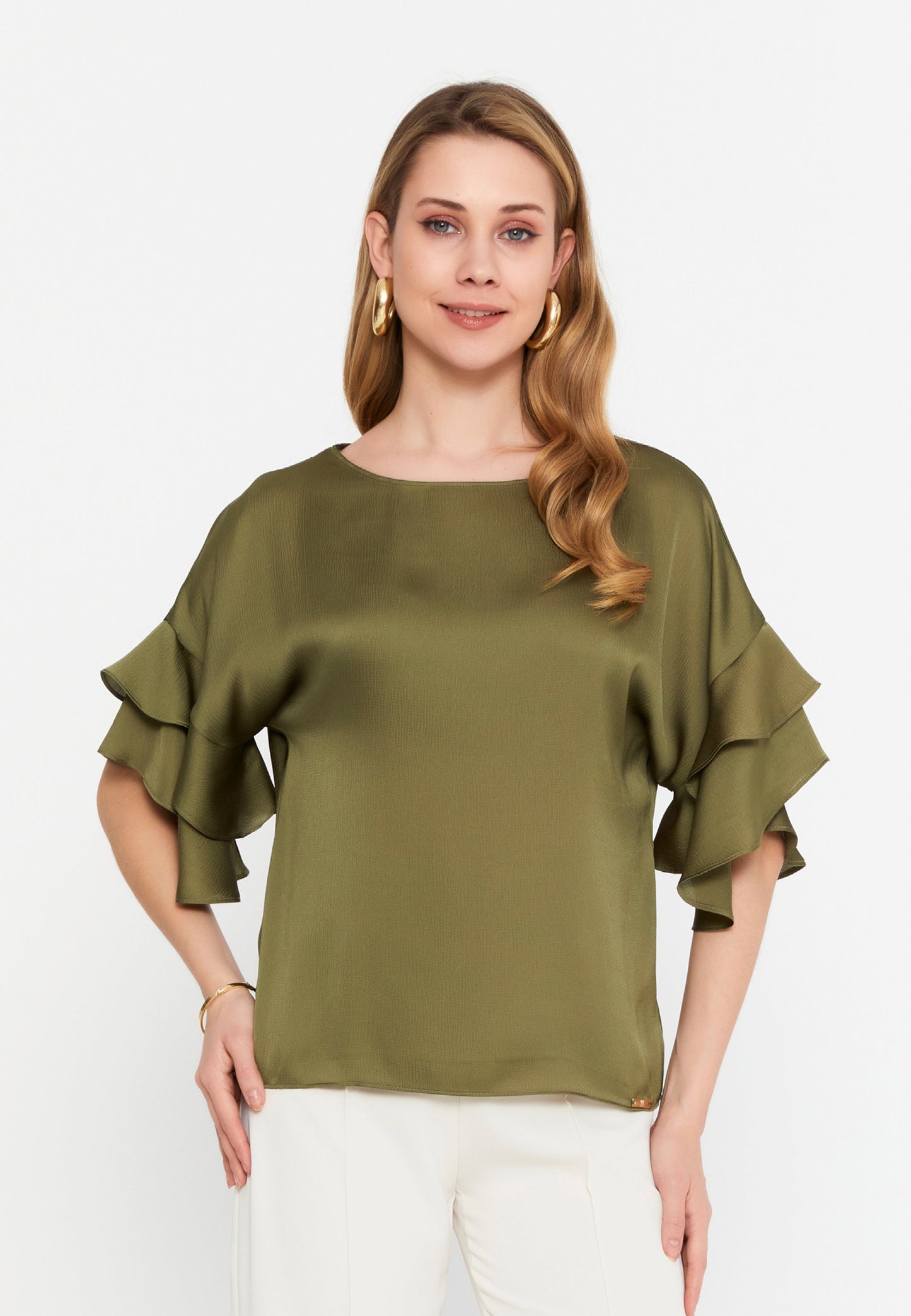 Mid-Length Single Tone Blouse