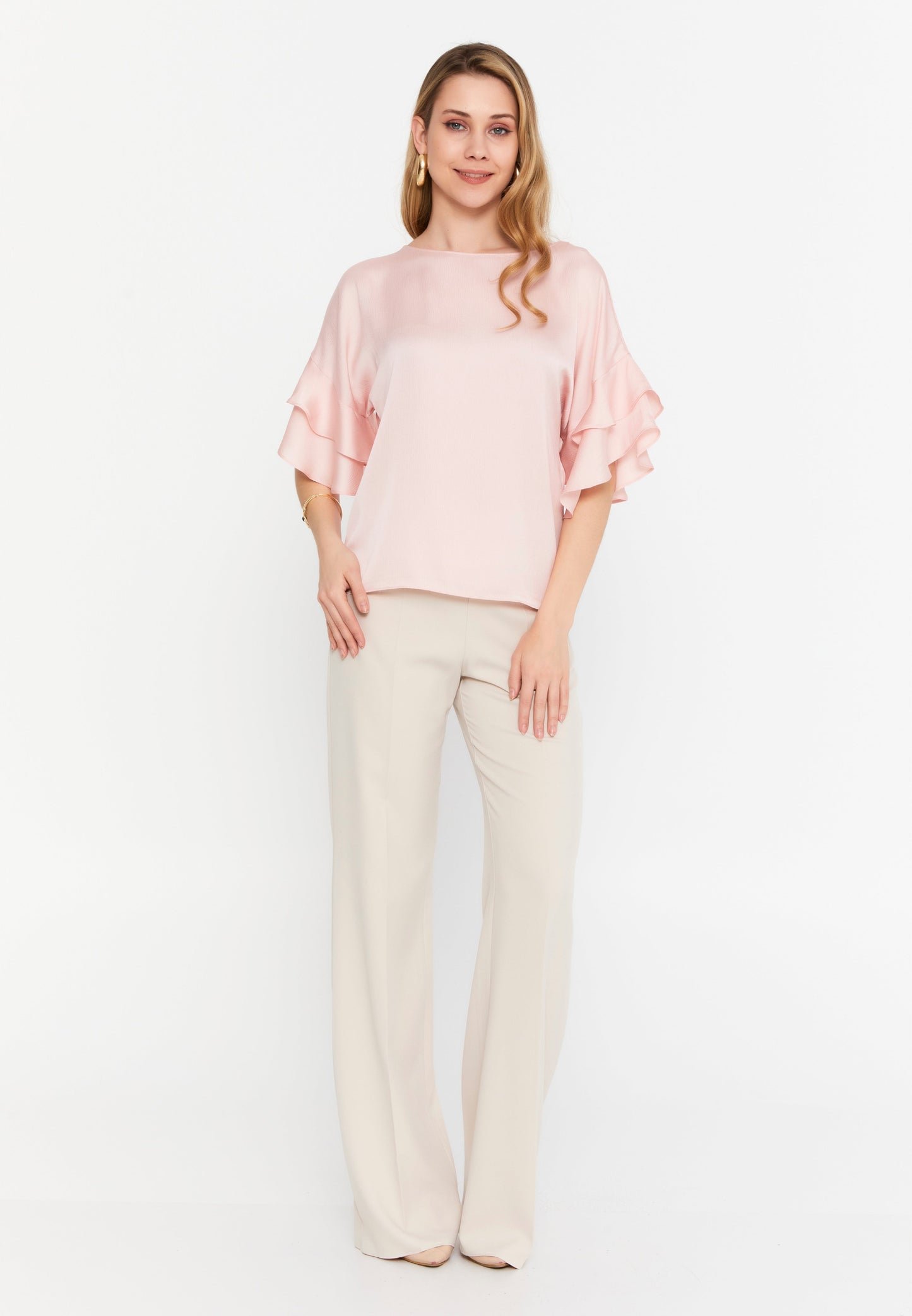 Mid-Length Single Tone Blouse