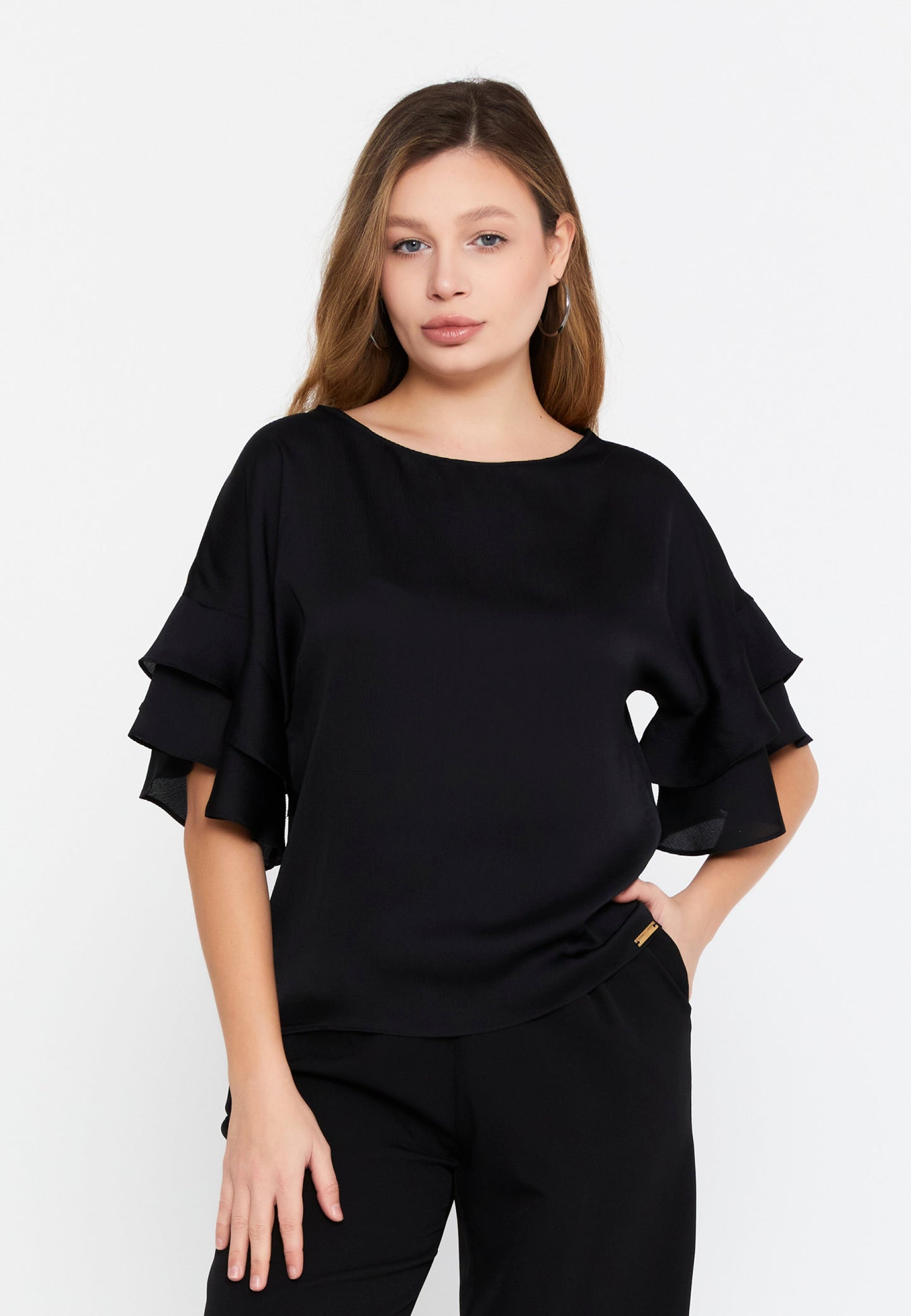 Mid-Length Single Tone Blouse