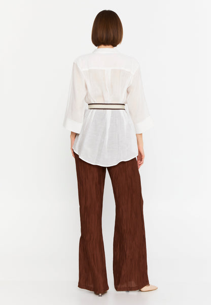 Mid-Length Plain Tone Classic Blouse