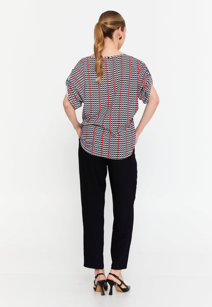 Mid-Length Printed Blouse